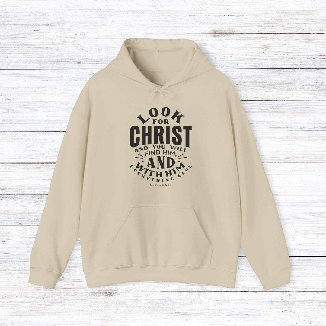 C.S. Lewis Look For Christ Hoodie Hoodie Sand S