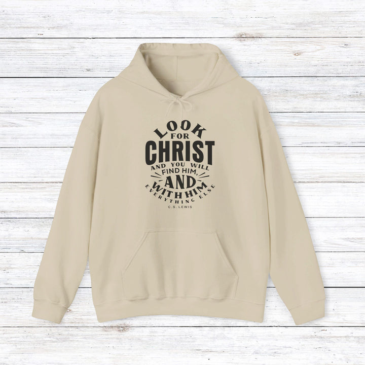 C.S. Lewis Look For Christ Hoodie Hoodie Sand S