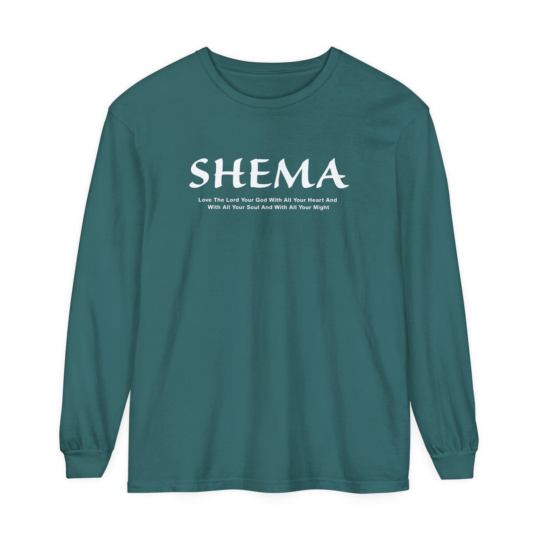 Shema Love The Lord Long Sleeve Shirt Long-sleeve Blue Spruce S 