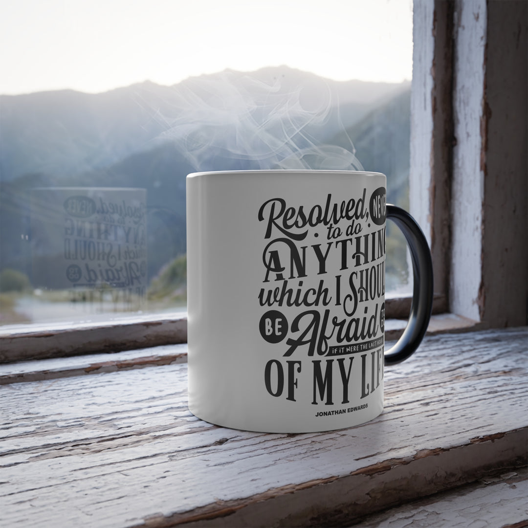 Christian Coffee Mug Jonathan Edwards Last Hour Color Morphing Mug