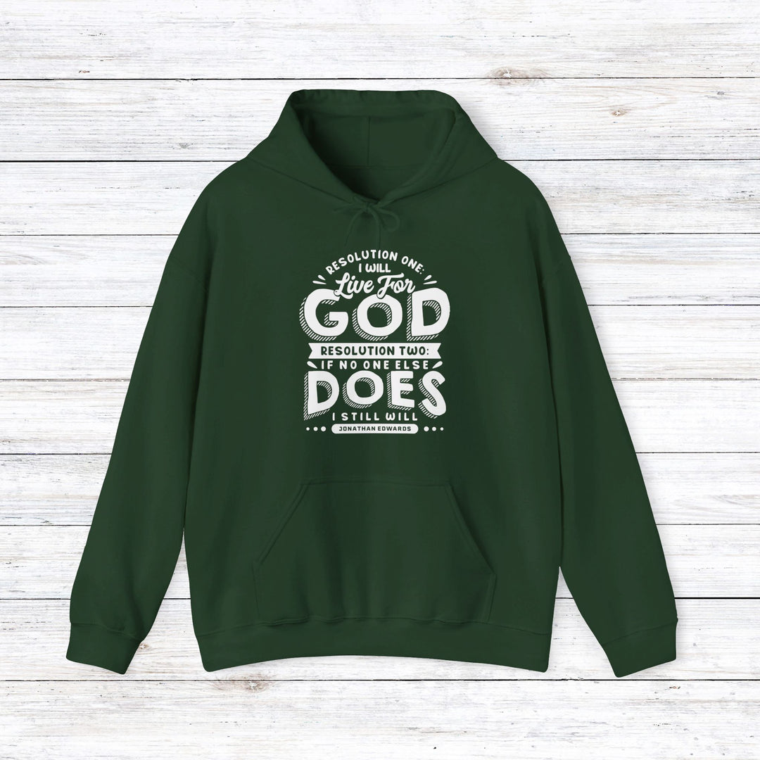 Jonathan Edwards Live For God Hoodie Hoodie Forest Green S