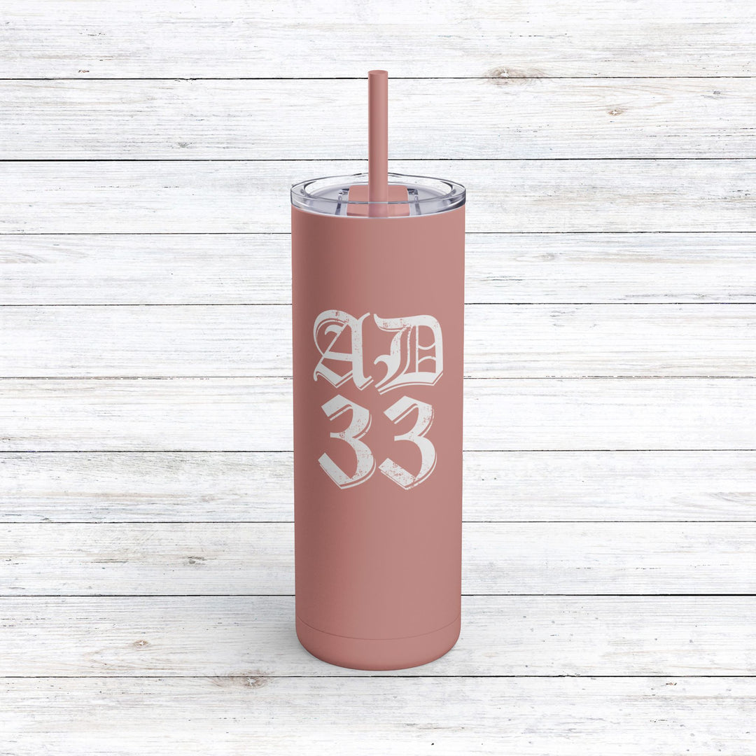 Christian Tumbler AD 33 Old English Mug Dusty Rose 20oz Matte