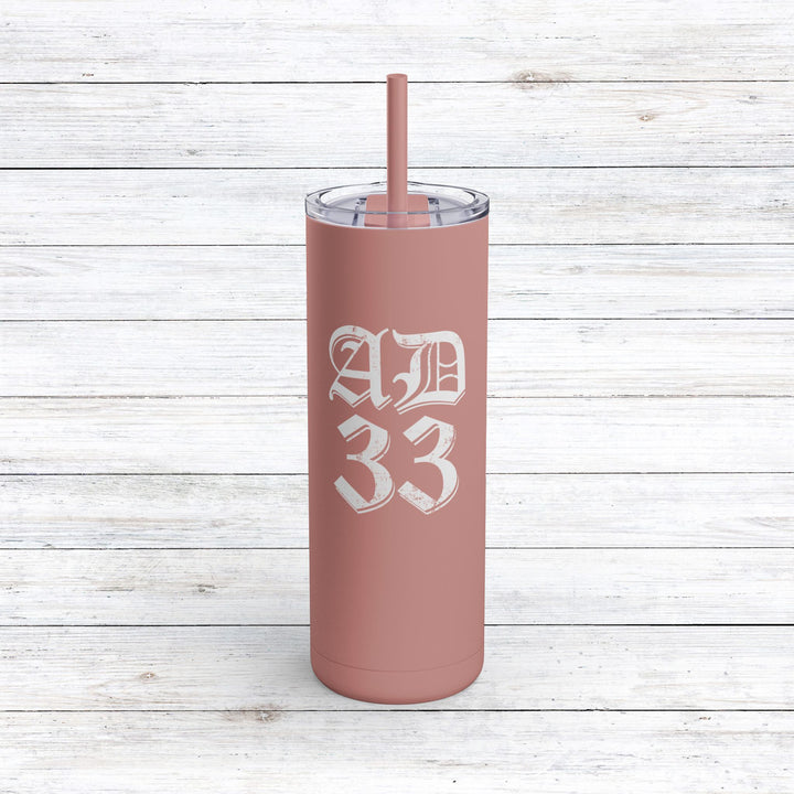 Christian Tumbler AD 33 Old English Mug Dusty Rose 20oz Matte
