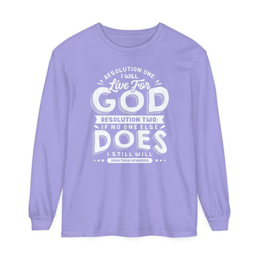 Jonathan Edwards Live For God Long Sleeve Shirt Long-sleeve Violet S