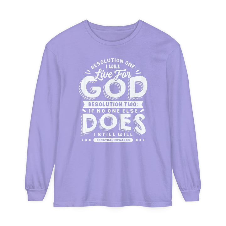 Jonathan Edwards Live For God Long Sleeve Shirt Long-sleeve Violet S