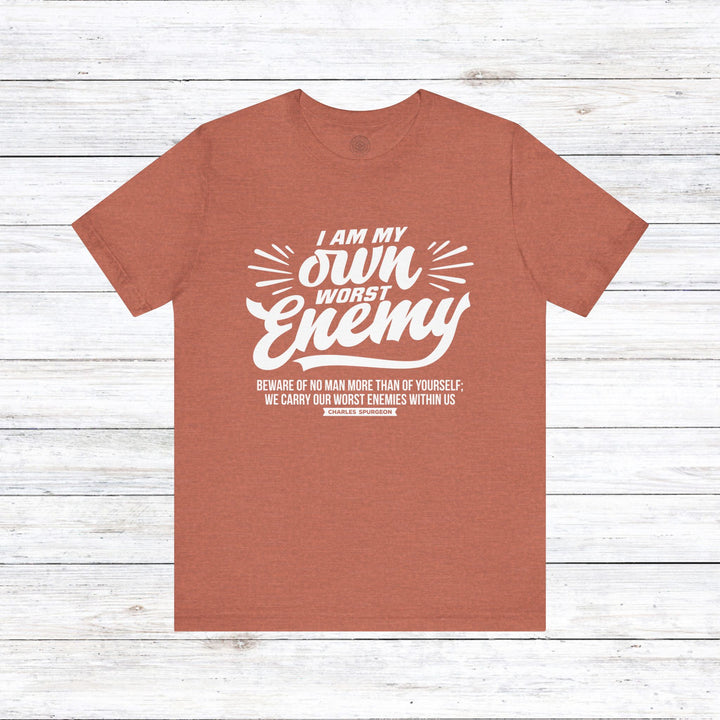 Charles Spurgeon's Worst Enemy Unisex T-Shirt T-Shirt Heather Clay S