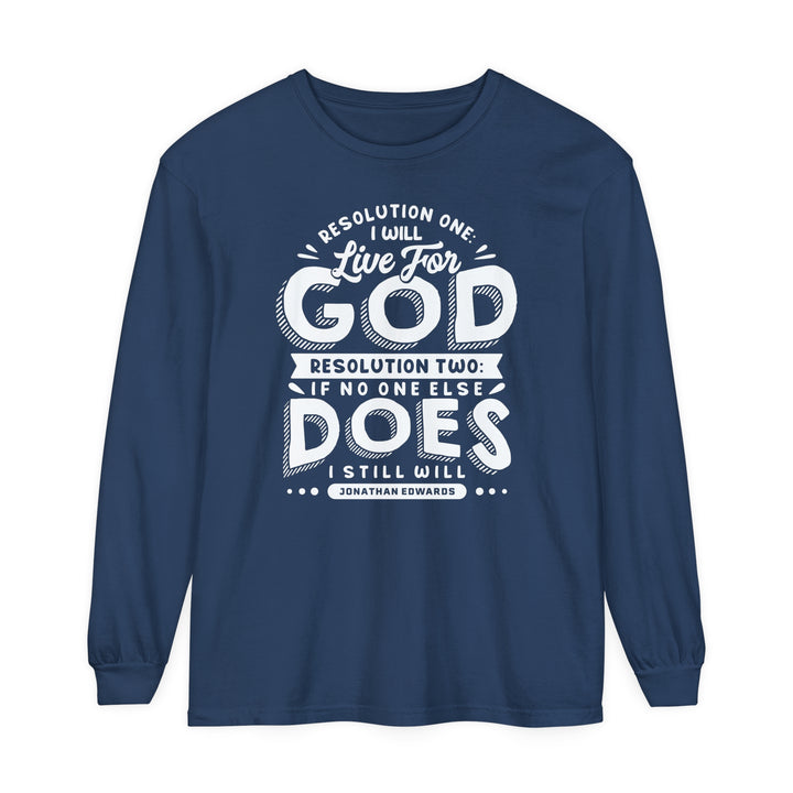 Jonathan Edwards Live For God Long Sleeve Shirt Long-sleeve Midnight S