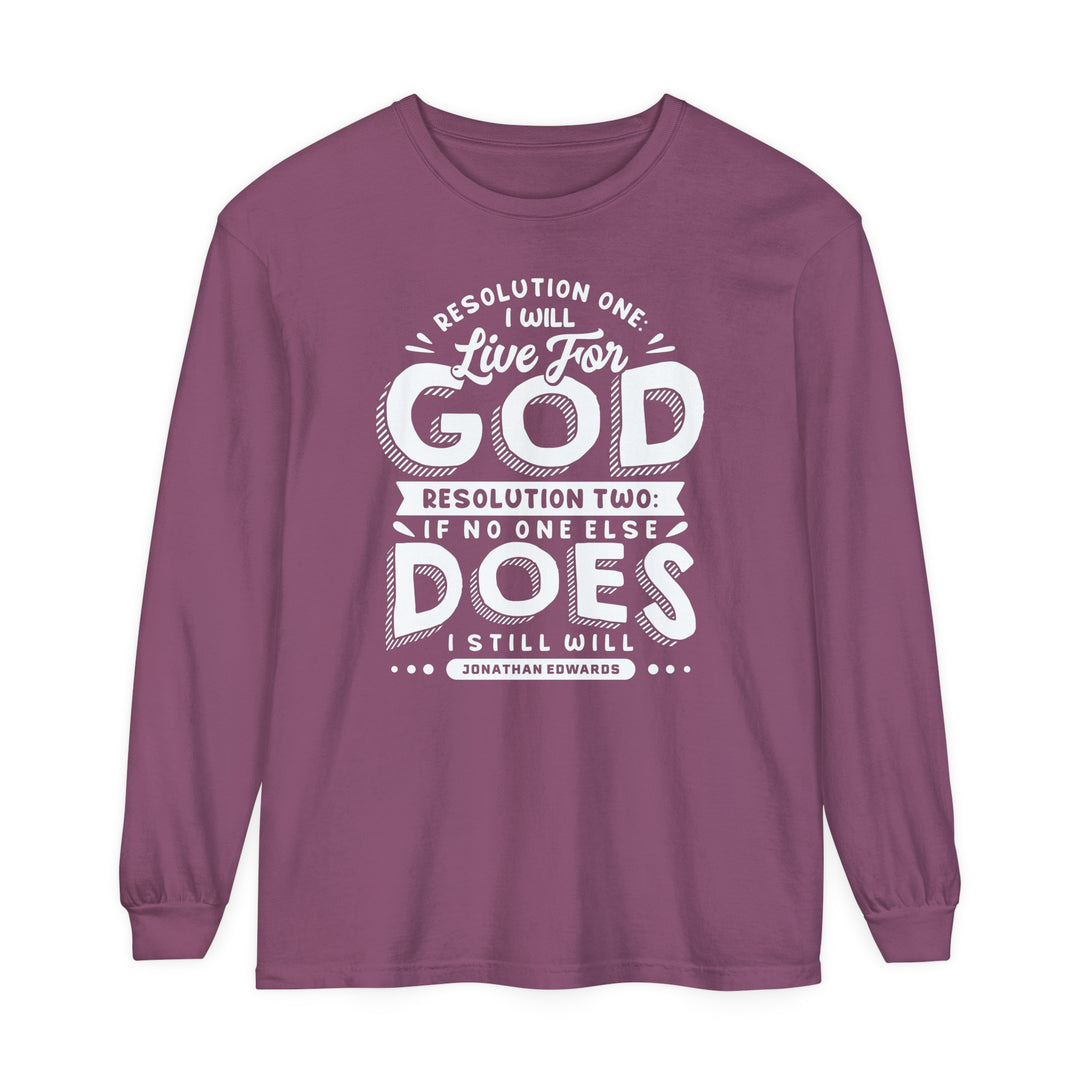 Jonathan Edwards Live For God Long Sleeve Shirt Long-sleeve Berry S