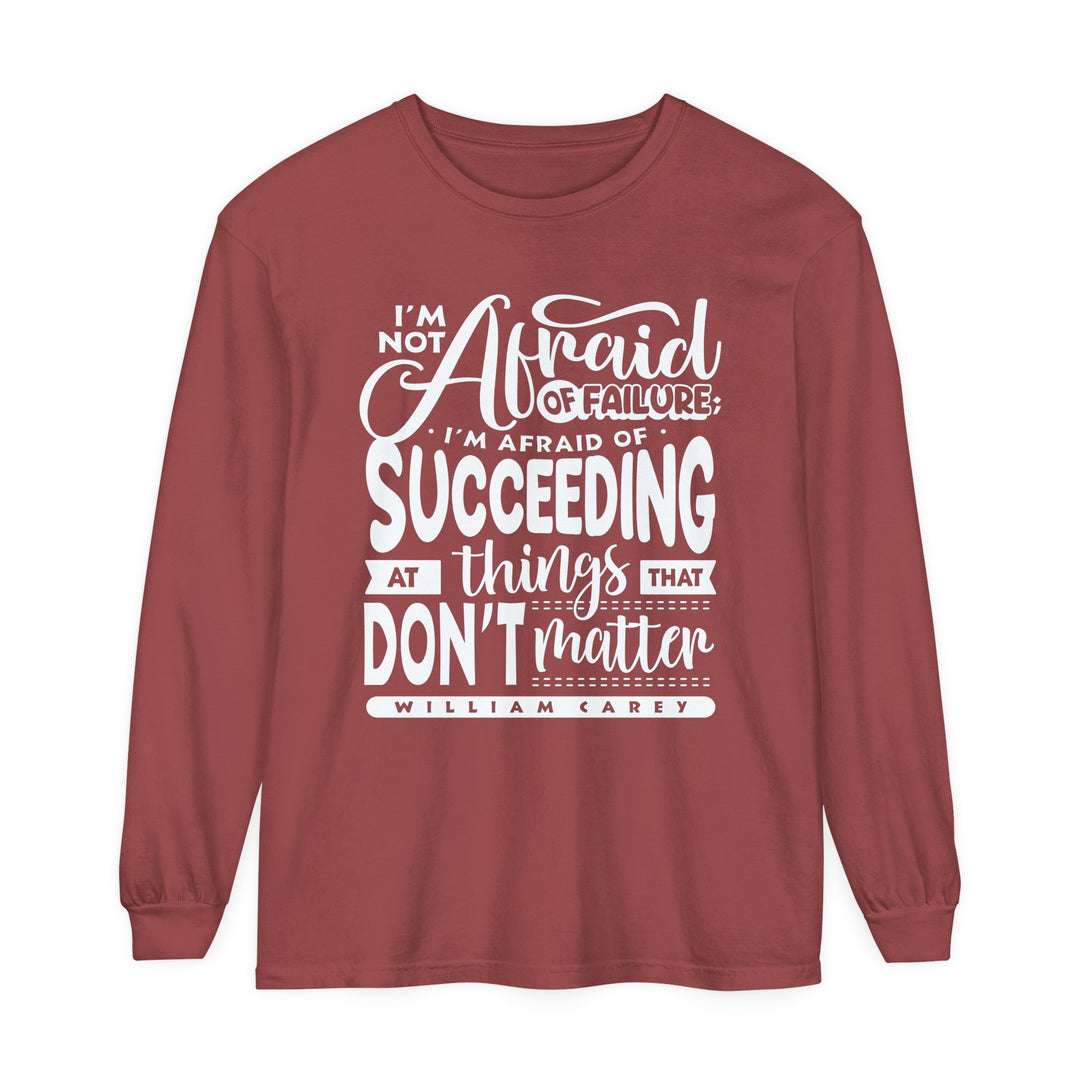William Carey's Things That Don't Matter Long Sleeve Shirt Long-sleeve Brick S