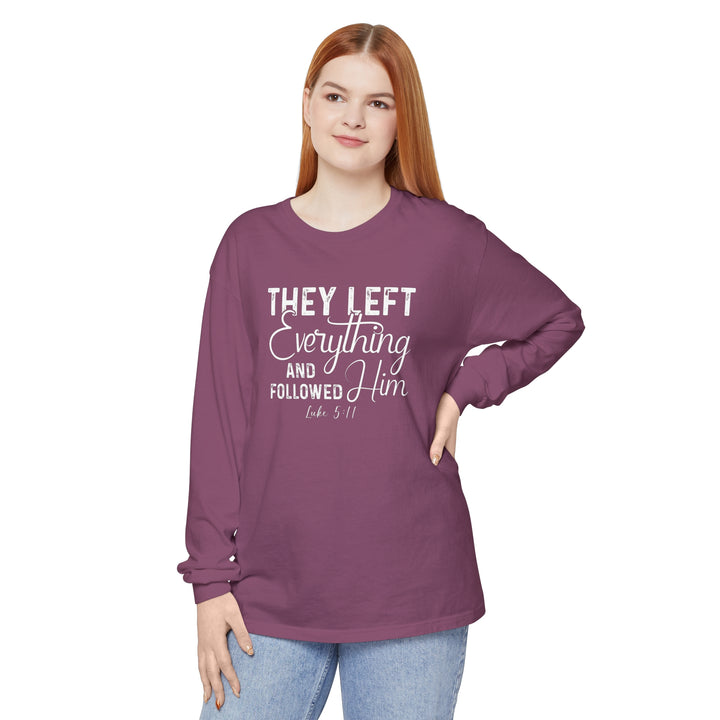 Left Everything Long Sleeve Shirt Long-sleeve   