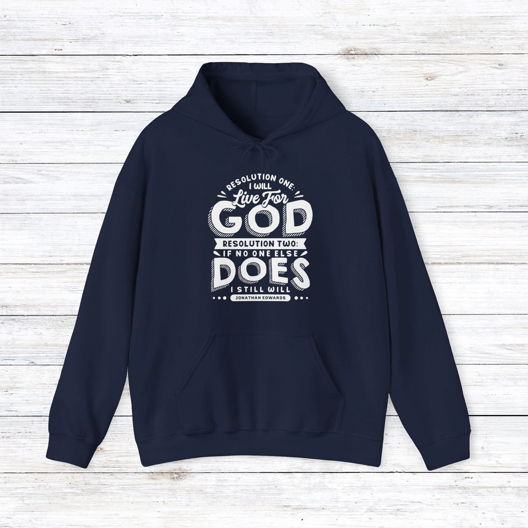 Jonathan Edwards Live For God Hoodie Hoodie Navy S