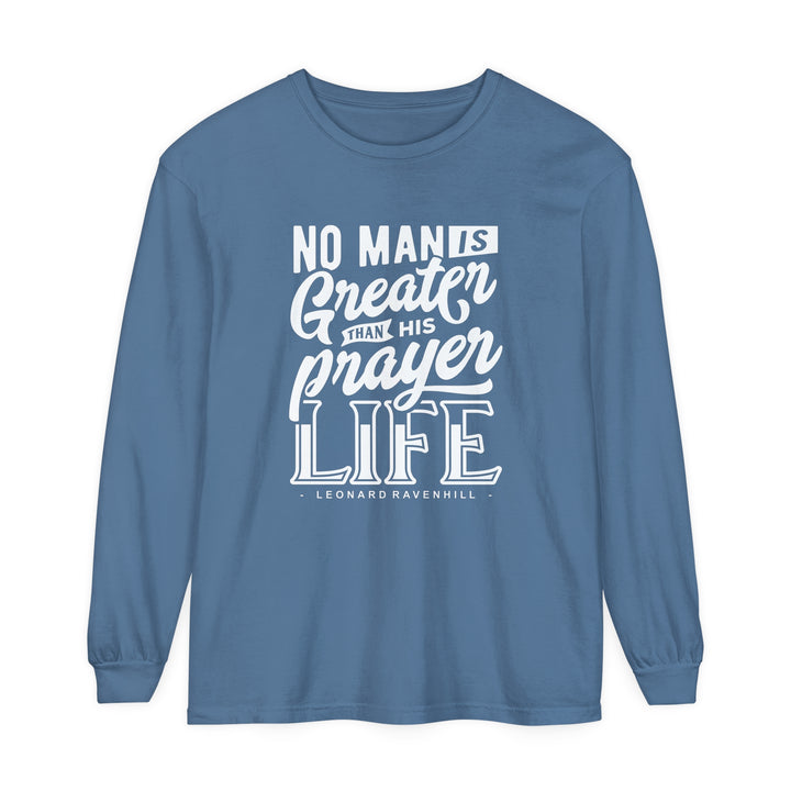 Leonard Ravenhill's Prayer Life Long Sleeve Shirt Long-sleeve Blue Jean S