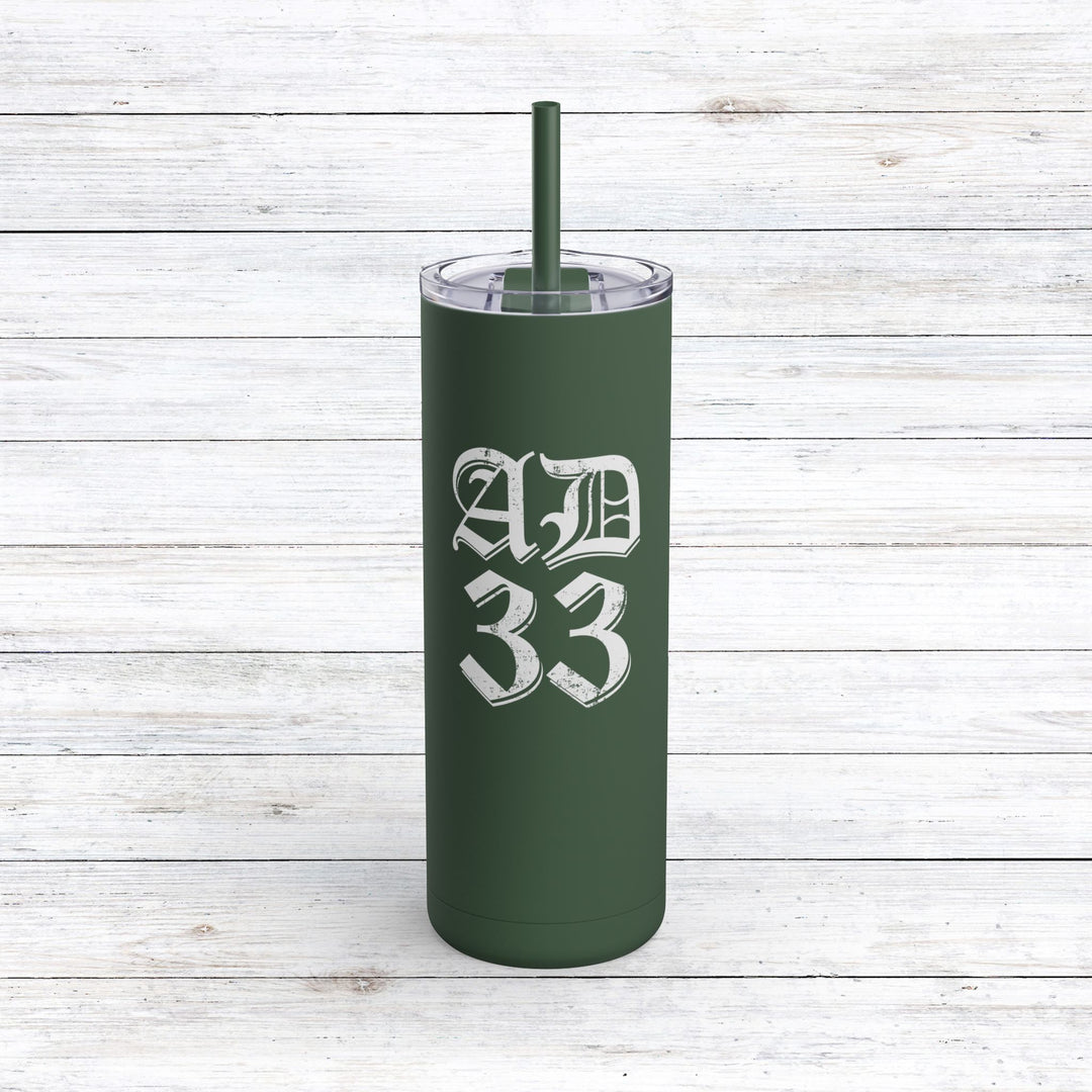 Christian Tumbler AD 33 Old English Mug Pine Needle 20oz Matte