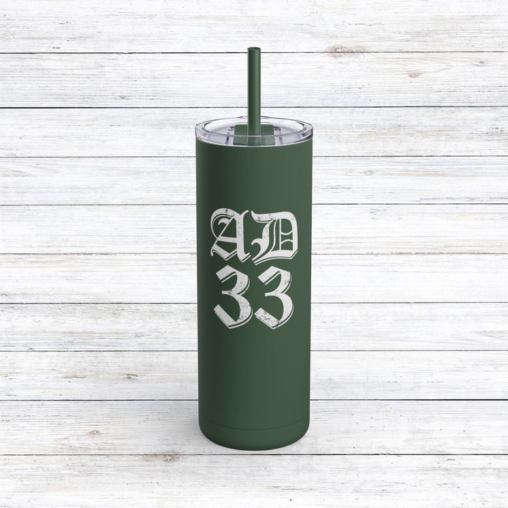 Christian Tumbler AD 33 Old English Mug Pine Needle 20oz Matte
