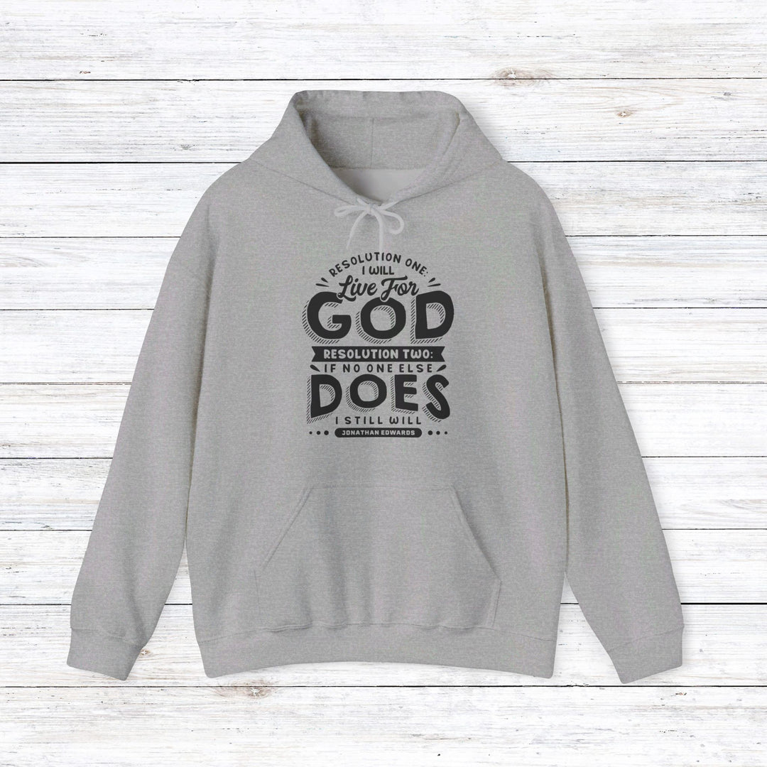 Jonathan Edwards Live For God (Black Print) Hoodie Hoodie Sport Grey S