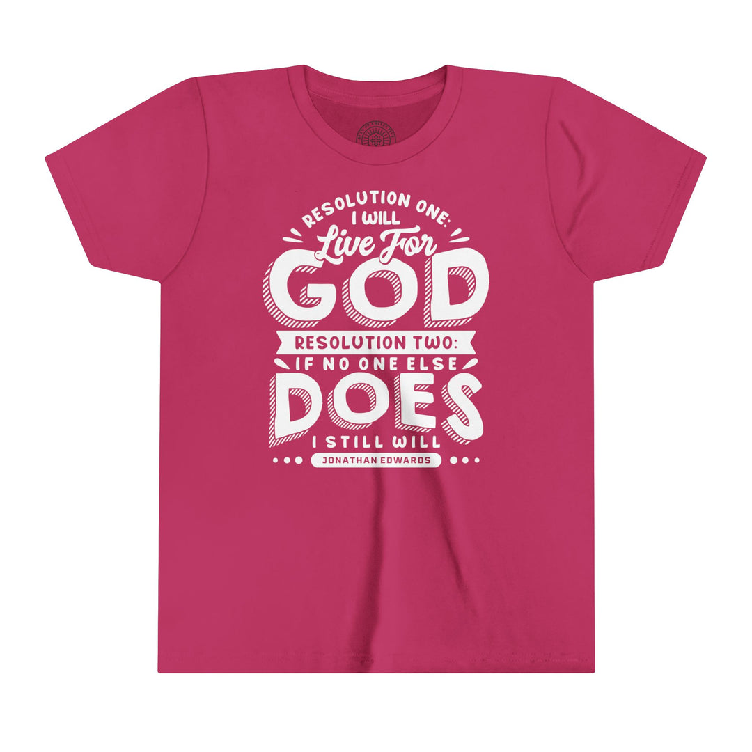 Jonathan Edwards Live For God Youth T-shirt Kids clothes Berry S
