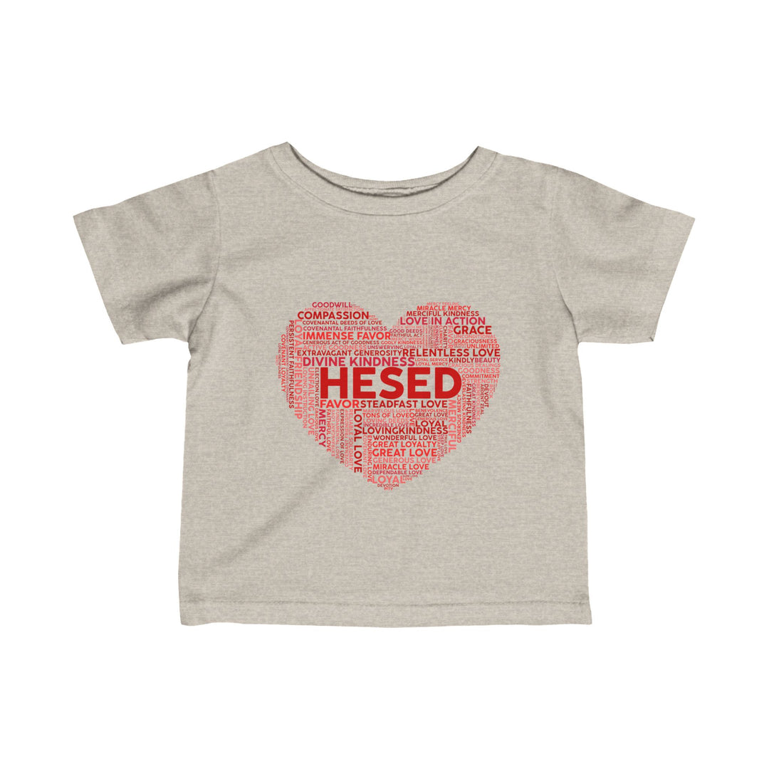 Hesed Heart Cloud Baby Tee Kids clothes Natural Heather 6M 