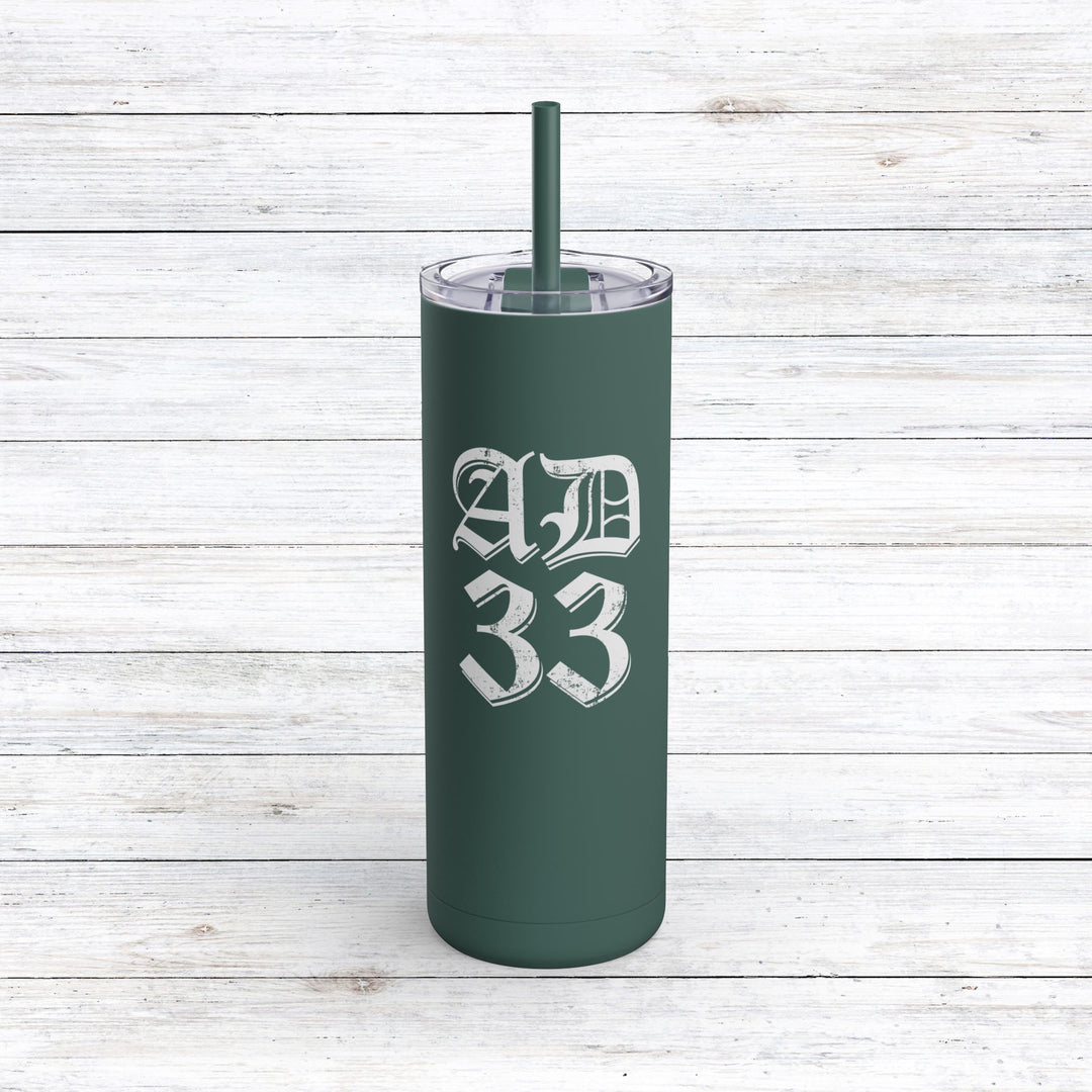 Christian Tumbler AD 33 Old English Mug Deep Teal 20oz Matte