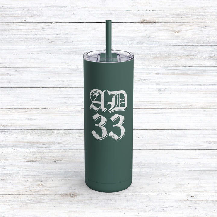 Christian Tumbler AD 33 Old English Mug Deep Teal 20oz Matte