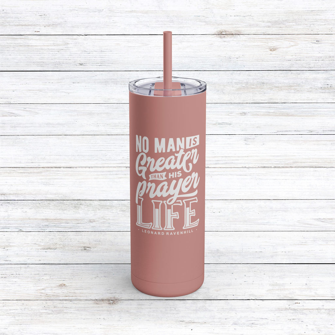Christian Tumbler Leonard Ravenhill's Prayer Life Mug Dusty Rose 20oz Matte