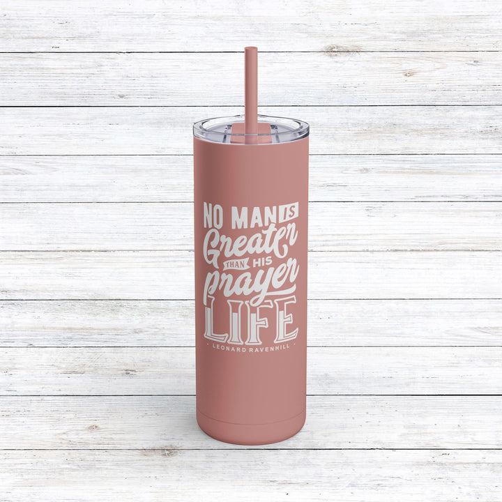 Christian Tumbler Leonard Ravenhill's Prayer Life Mug Dusty Rose 20oz Matte