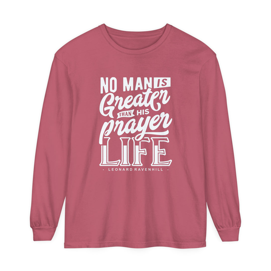Leonard Ravenhill's Prayer Life Long Sleeve Shirt Long-sleeve Crimson S
