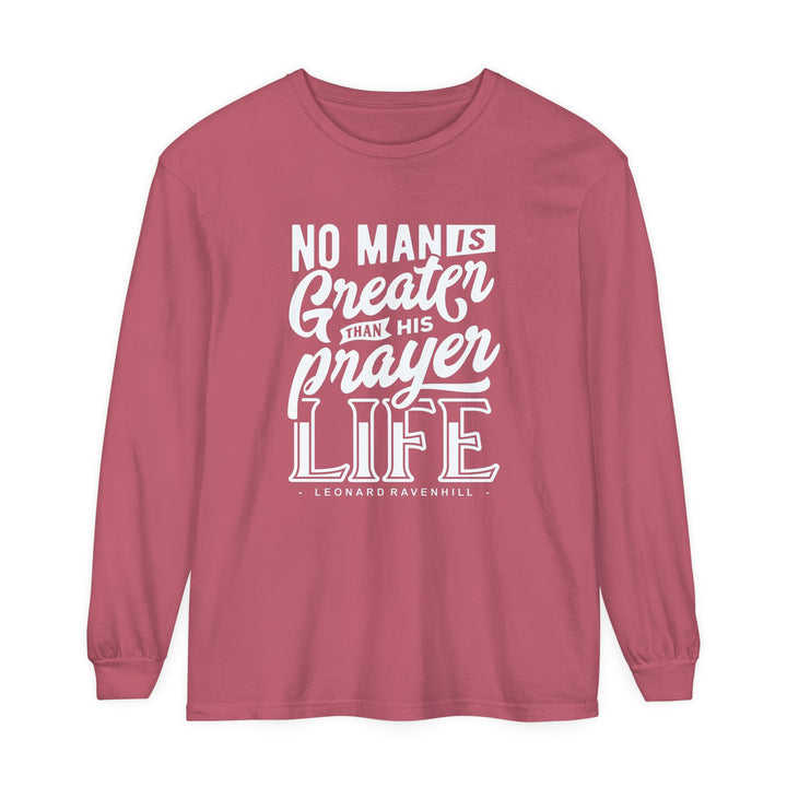 Leonard Ravenhill's Prayer Life Long Sleeve Shirt Long-sleeve Crimson S
