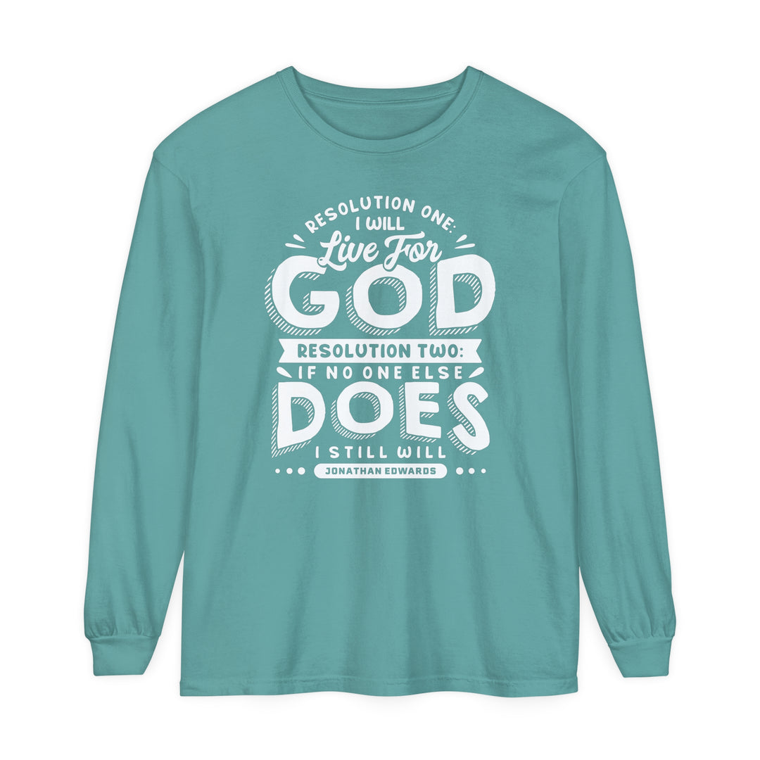 Jonathan Edwards Live For God Long Sleeve Shirt Long-sleeve Seafoam S