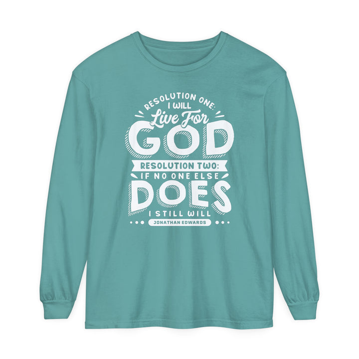Jonathan Edwards Live For God Long Sleeve Shirt Long-sleeve Seafoam S