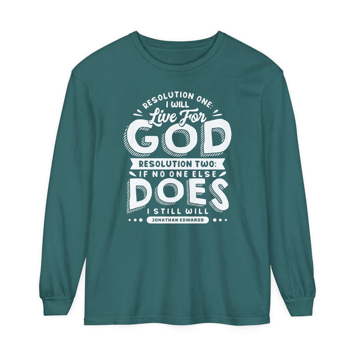 Jonathan Edwards Live For God Long Sleeve Shirt Long-sleeve Blue Spruce S