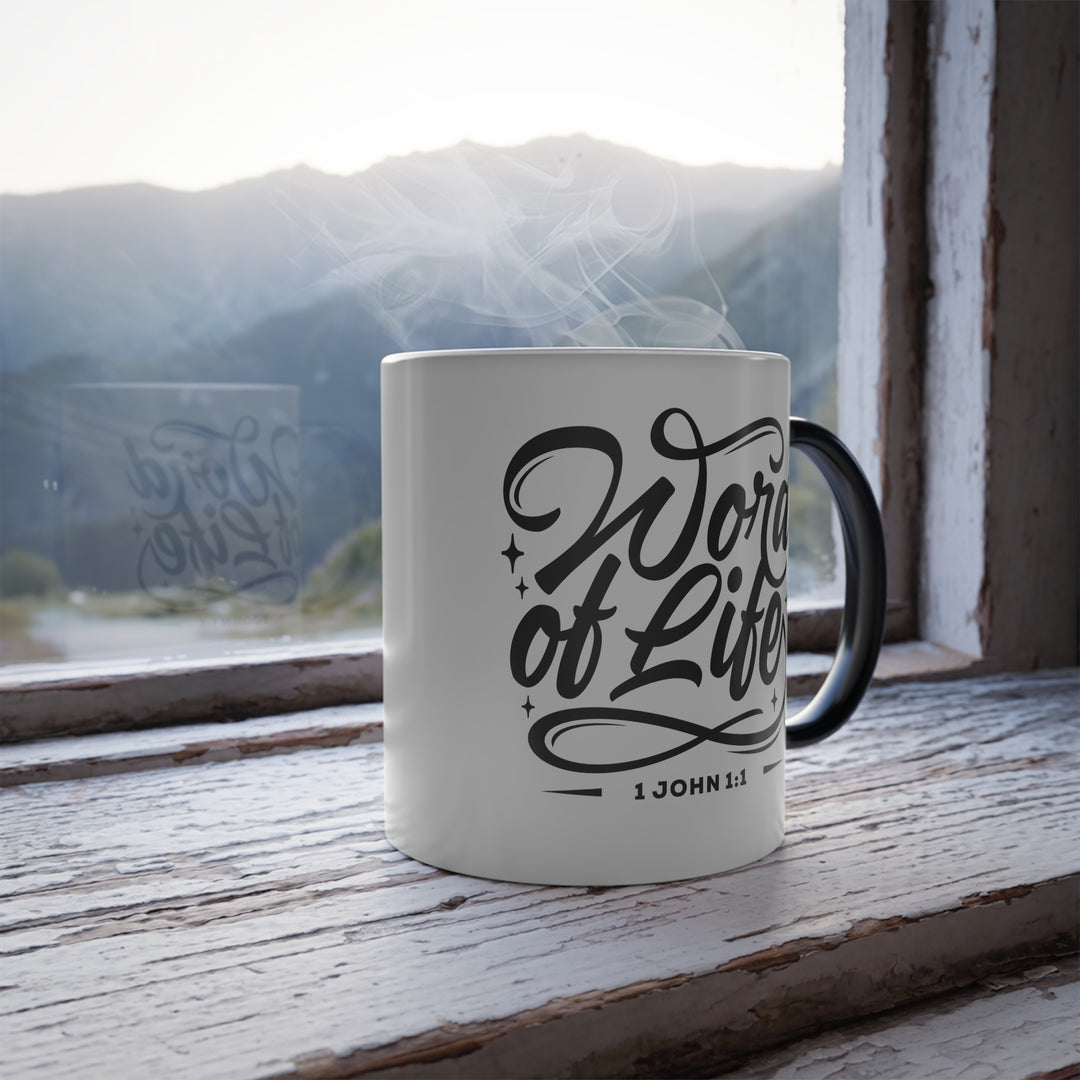 Christian Coffee Mug Word of Life Color Morphing Mug   