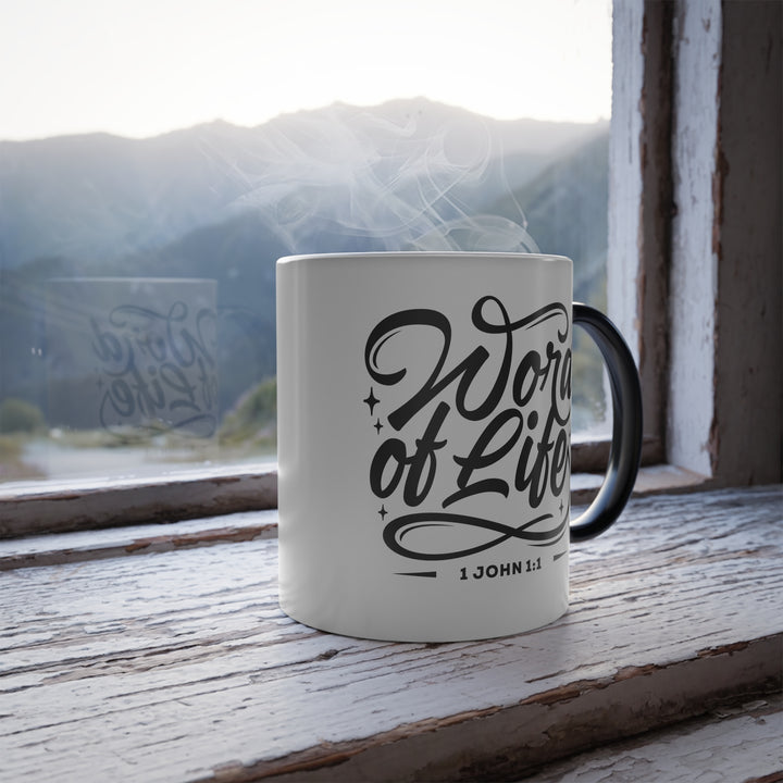 Christian Coffee Mug Word of Life Color Morphing Mug   