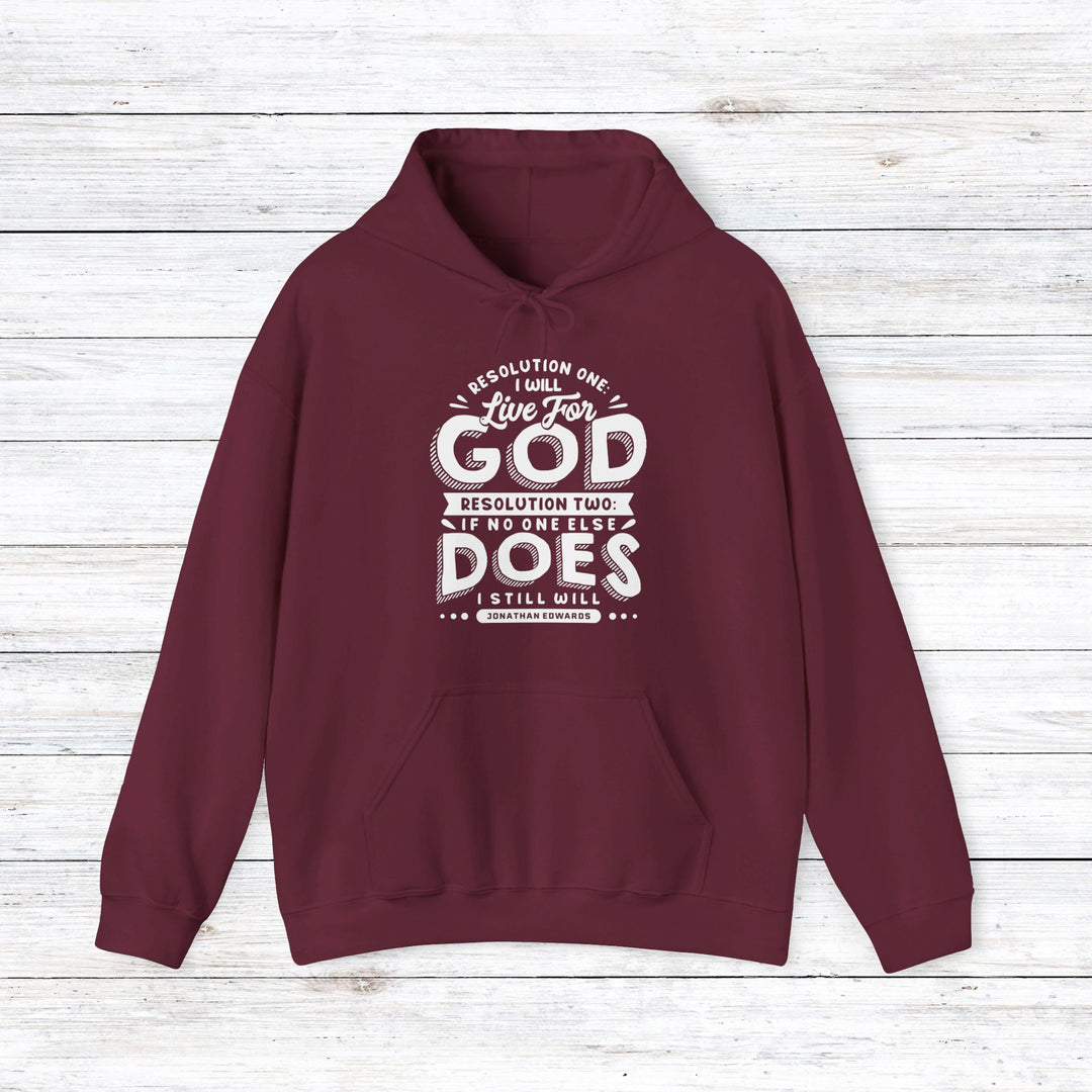Jonathan Edwards Live For God Hoodie Hoodie Maroon S