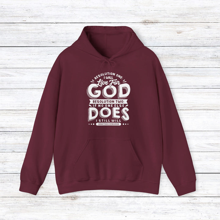 Jonathan Edwards Live For God Hoodie Hoodie Maroon S