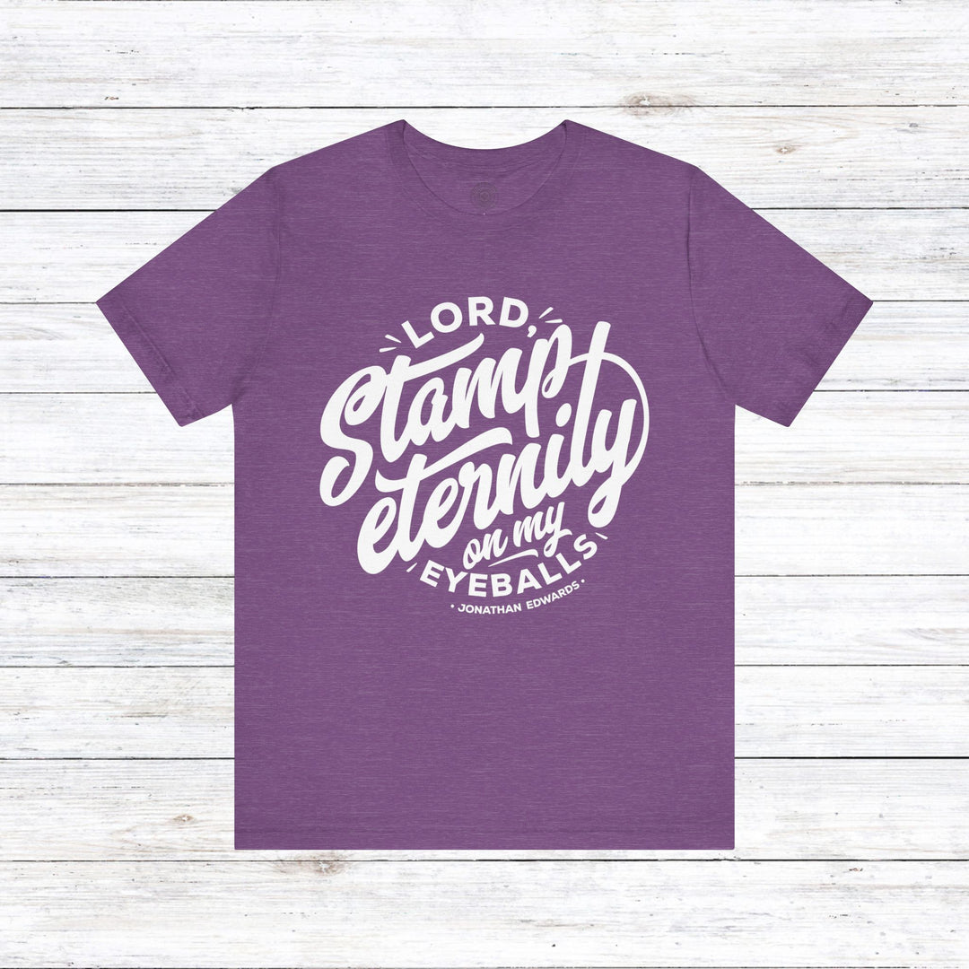 Jonathan Edwards Stamp Eternity Unisex T-Shirt T-Shirt Heather Team Purple S