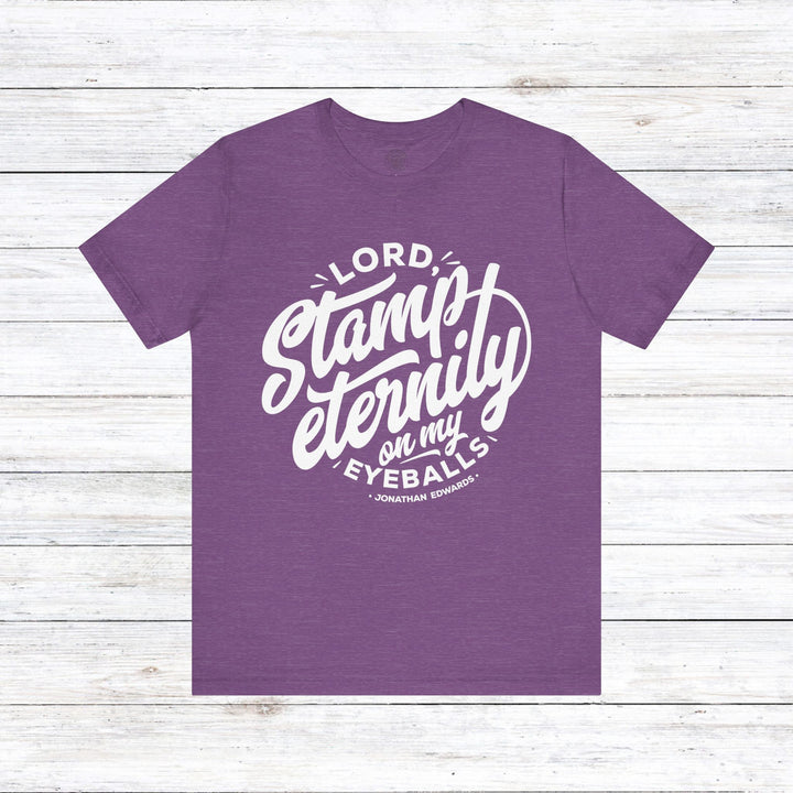 Jonathan Edwards Stamp Eternity Unisex T-Shirt T-Shirt Heather Team Purple S
