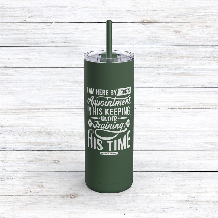 Christian Tumbler Andrew Murray's His Time Mug Pine Needle 20oz Matte