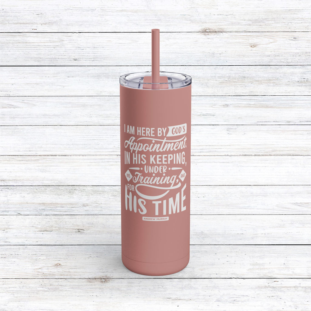 Christian Tumbler Andrew Murray's His Time Mug Dusty Rose 20oz Matte