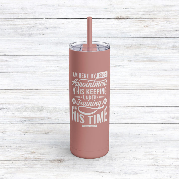 Christian Tumbler Andrew Murray's His Time Mug Dusty Rose 20oz Matte
