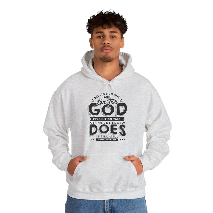 Jonathan Edwards Live For God (Black Print) Hoodie Hoodie