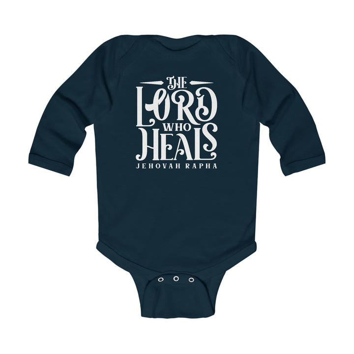 The Lord Who Heals Infant Long Sleeve Bodysuit Kids clothes Navy NB (0-3M) 