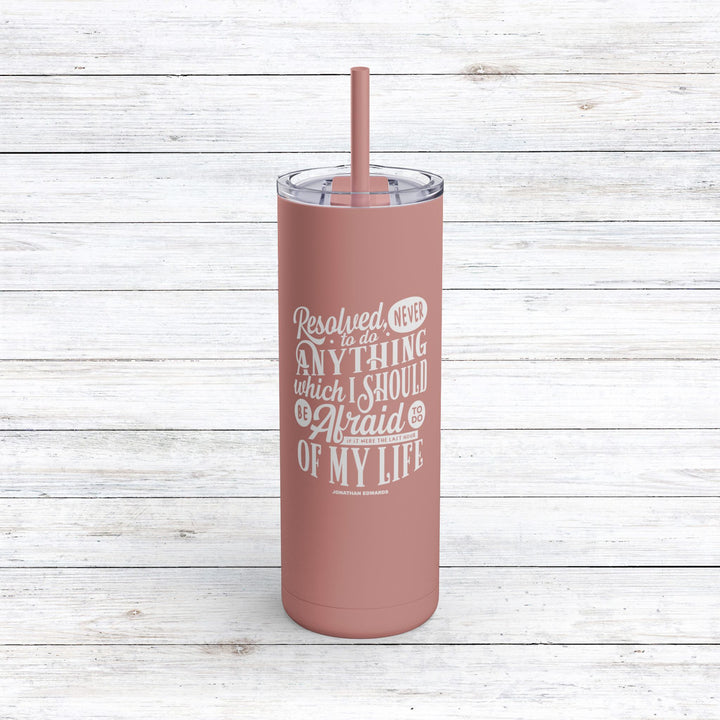 Christian Tumbler Jonathan Edwards Last Hour Mug Dusty Rose 20oz Matte