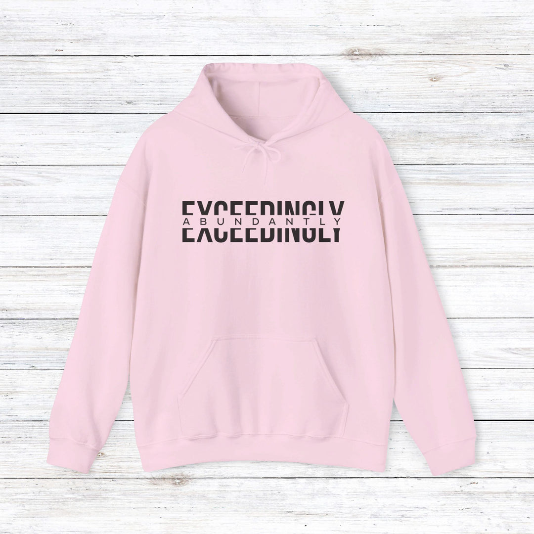 Exceedingly Abundantly Hoodie Hoodie Light Pink S 