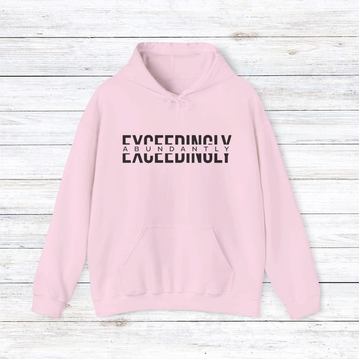 Exceedingly Abundantly Hoodie Hoodie Light Pink S 