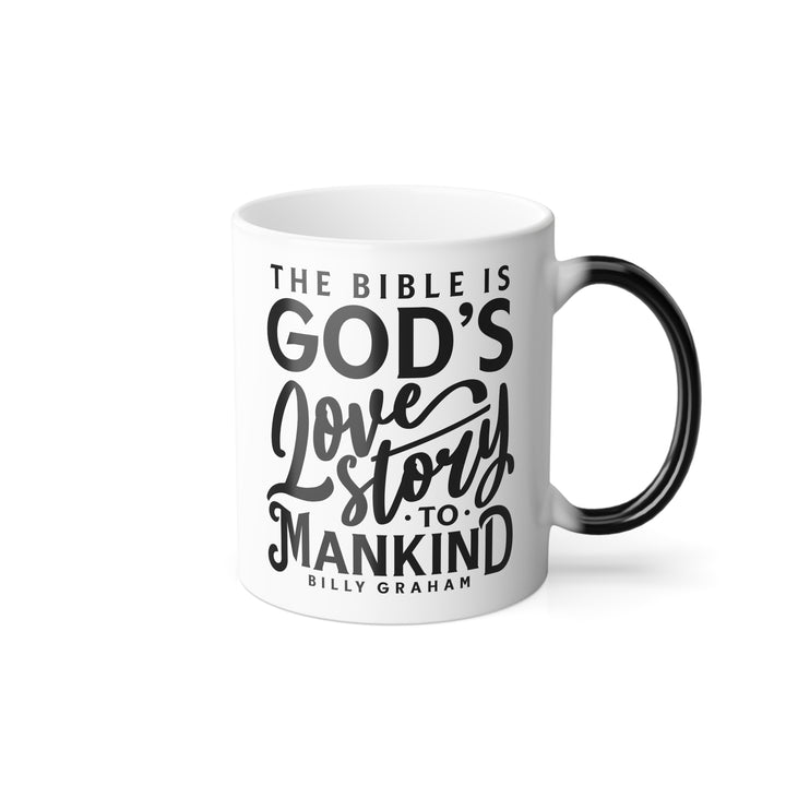 Christian Coffee Mug God's Love Story Color Morphing Mug   