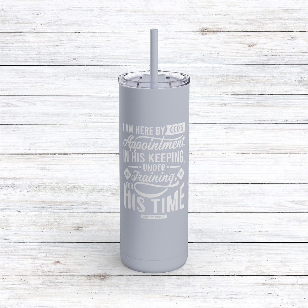 Christian Tumbler Andrew Murray's His Time Mug Dusty Blue 20oz Matte