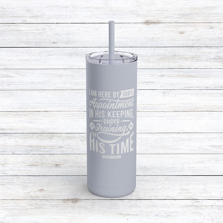 Christian Tumbler Andrew Murray's His Time Mug Dusty Blue 20oz Matte