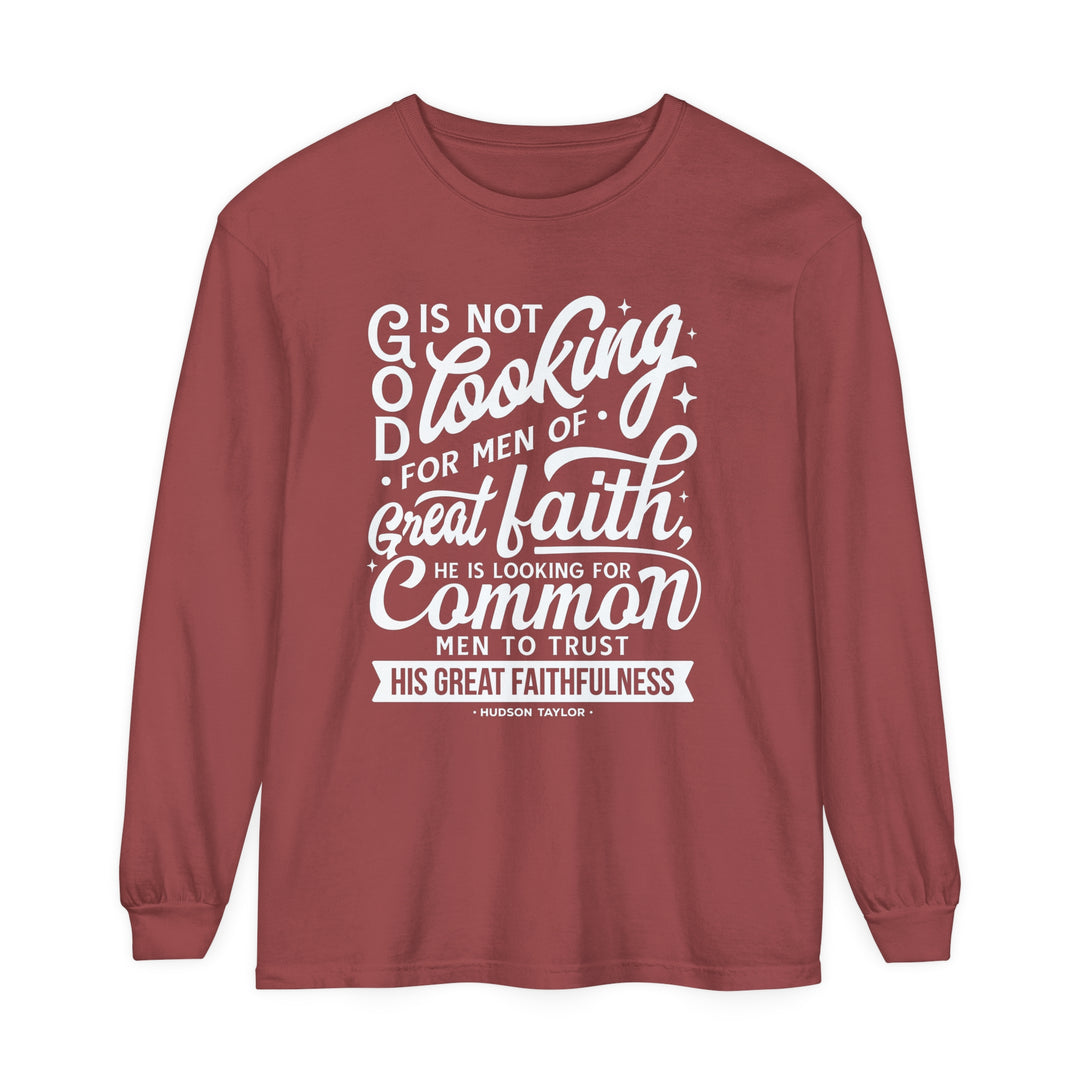 Hudson Taylor Common Men Long Sleeve Shirt Long-sleeve Brick S