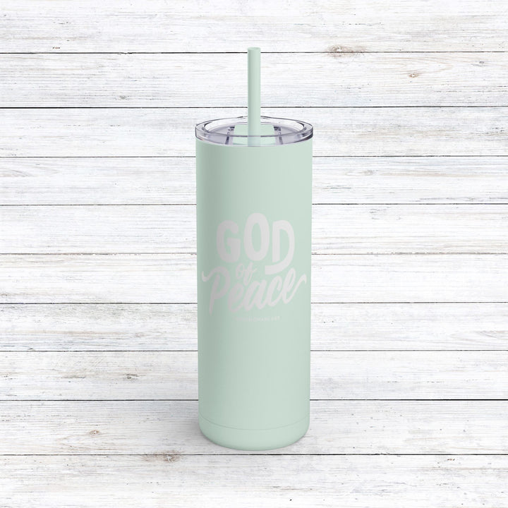 Christian Tumbler God of Peace Mug Seaglass 20oz Matte