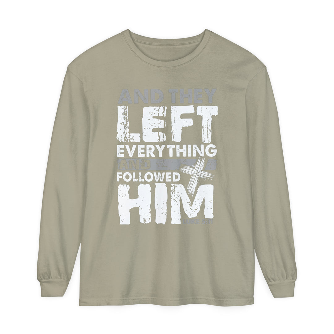 Left Everything Long Sleeve Shirt Long-sleeve Sandstone S 